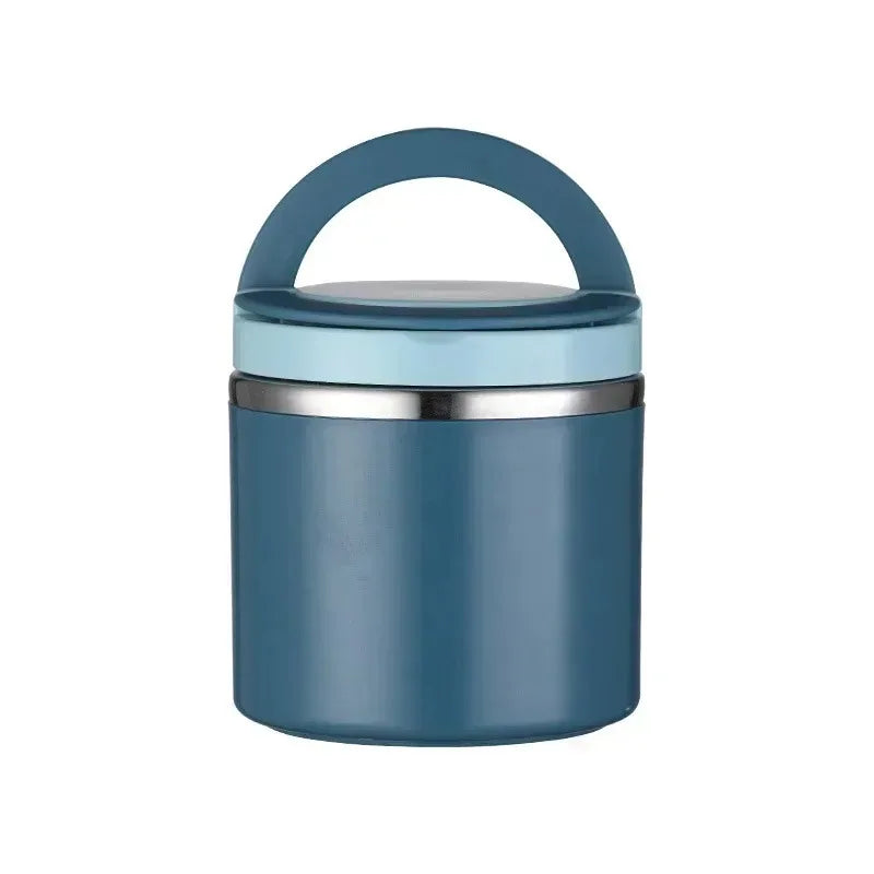 Lonchera de acero inoxidable sellada con doble asa, 630 ml
