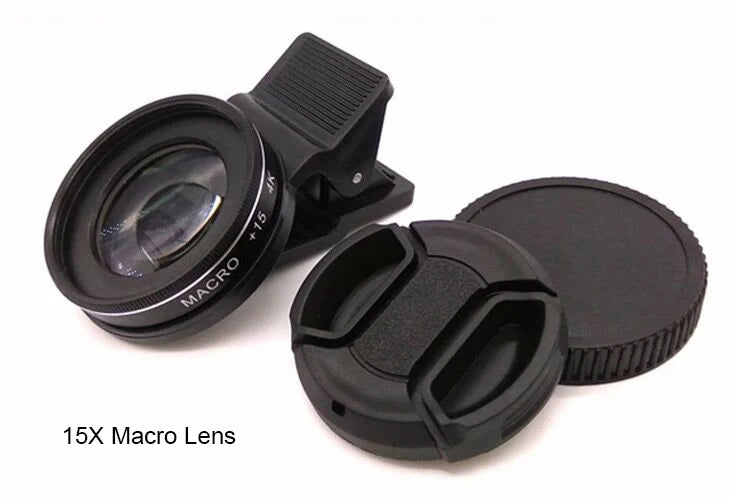 Kit de Lentes Macro 15X y 30X 4K HD para Smartphone