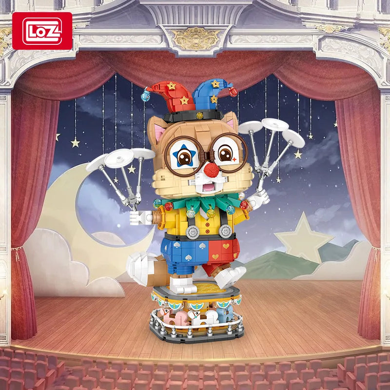 LOZ-1947 juguete de moda nacional payaso ardilla modelo de mesa decoración para adultos y niños modelo de bloques de construcción juguete regalo de Año Nuevo