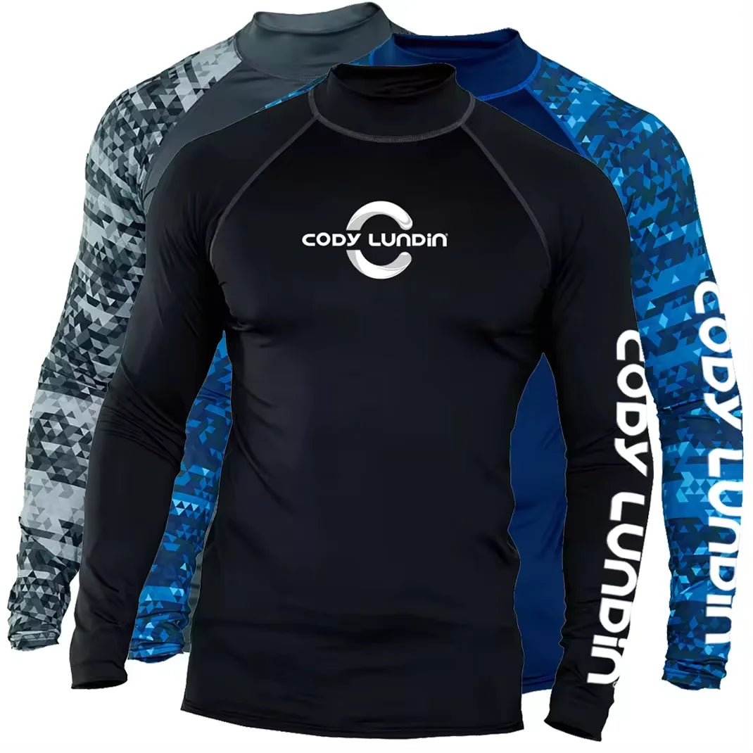 Camiseta de Compresión UV para Hombre, Surf y Natación