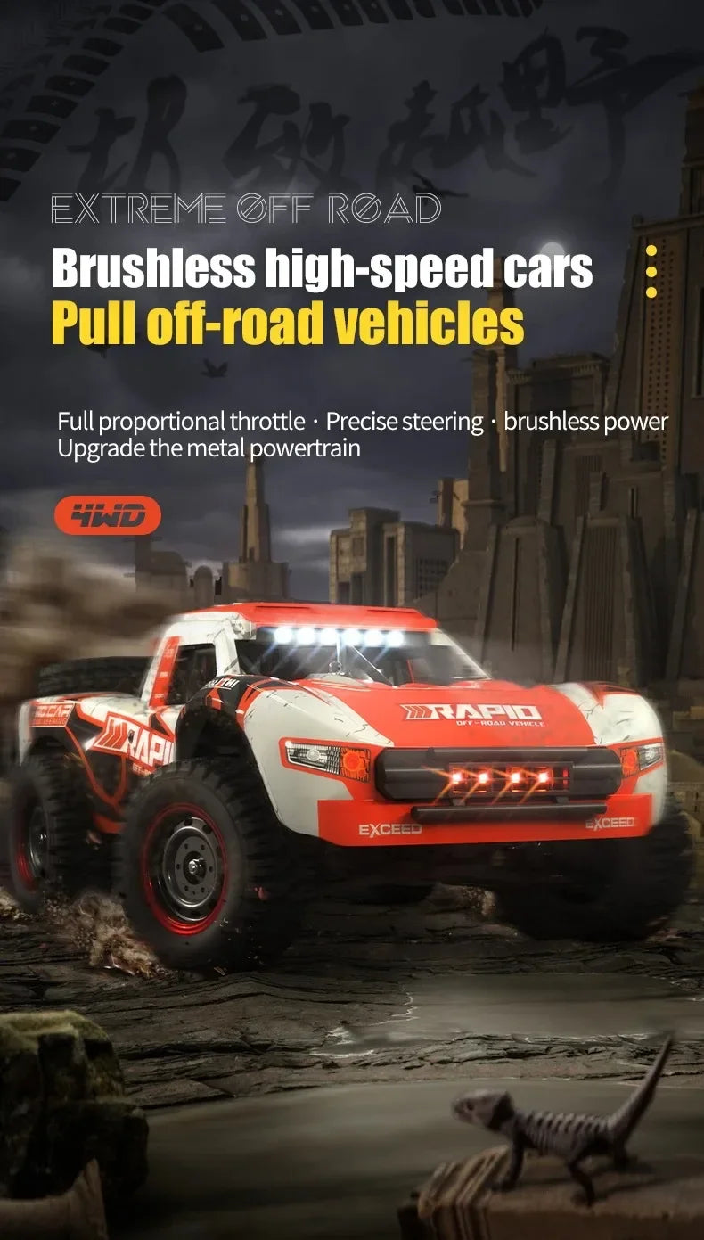 JJRC Q130 1:16 70 KM/H 4WD RC coche con Motor sin escobillas ligero coches de Control remoto camión monstruo de deriva de alta velocidad juguetes para niños y adultos