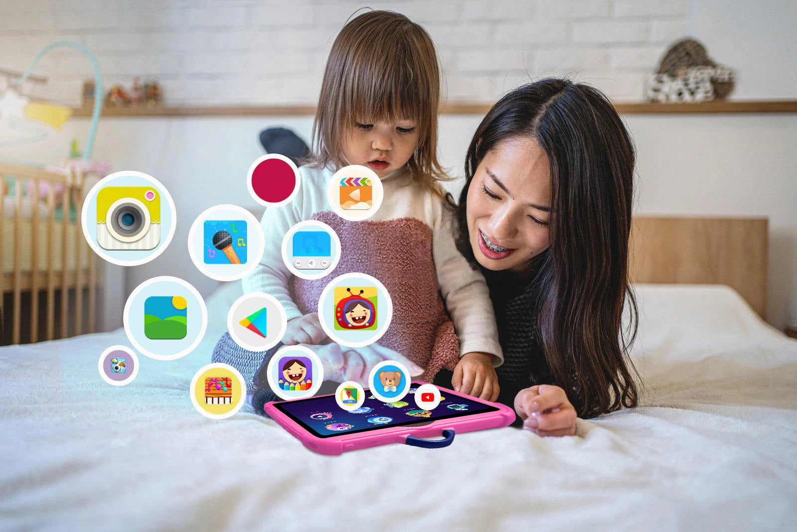 Nueva Tablet Infantil de 7 Pulgadas con WiFi, Android, para Aprendizaje y Educación, Quad Core, 4GB RAM, 64GB ROM, Regalo Ideal para Niños