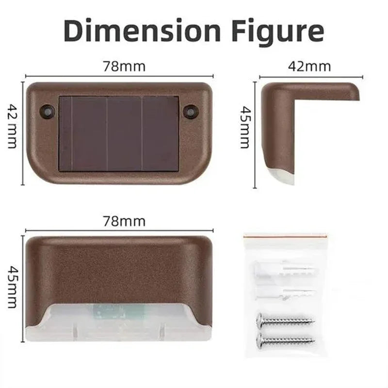 Paquete de 4/8/12 Luces Solares para Terraza, Luces Solares Impermeables para Escaleras, Vallas, Patios y Caminos con Encendido/Apagado Automático