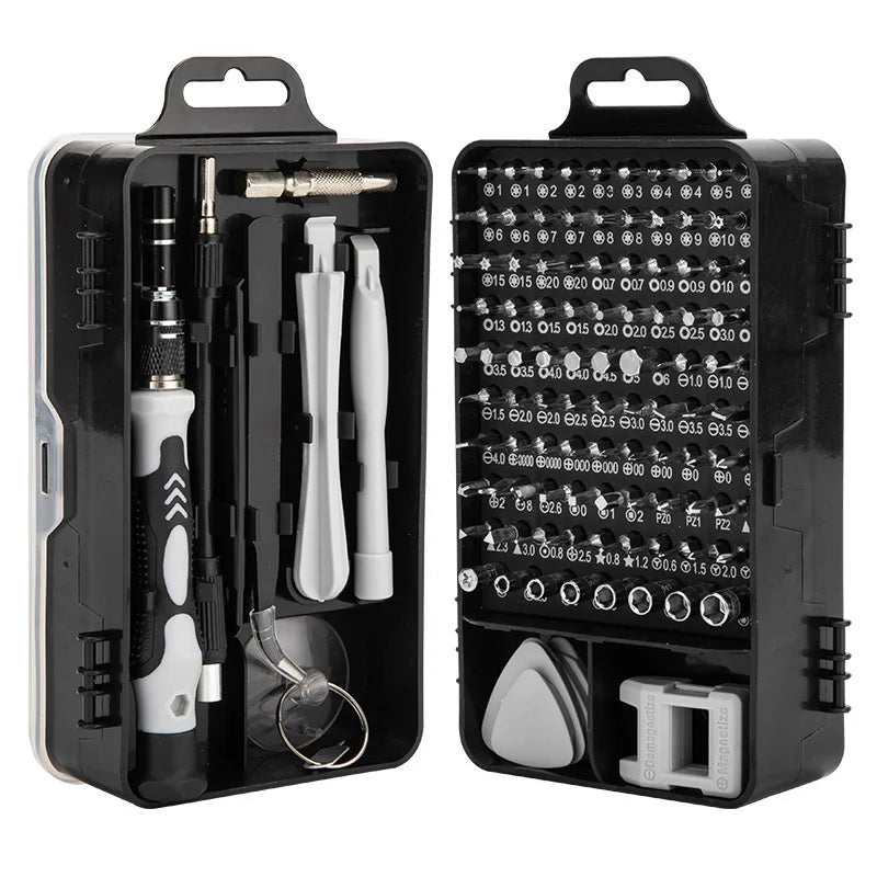 Kit de herramientas de reparación de desmontaje de precisión, destornillador profesional, herramientas de tornillo Torx, Kit de Hardware, reloj, ordenador, teléfono móvil, 115 Uds.
