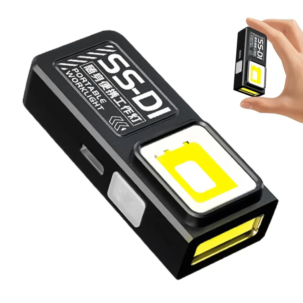 Mini Linterna LED Recargable USB con Imán, Luz de Trabajo Portátil