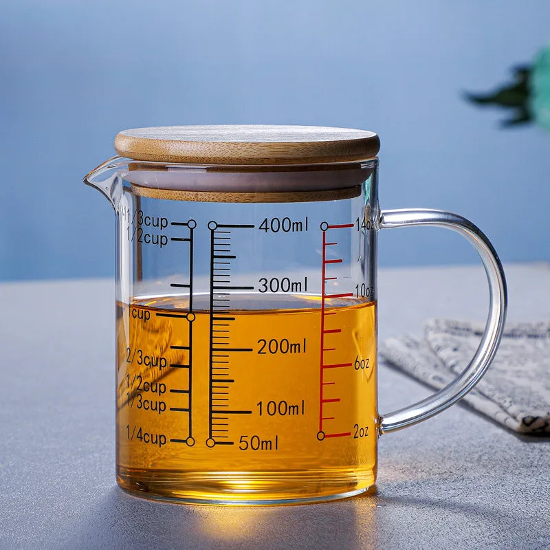 Tazas Medidoras de Vidrio de Borosilicato