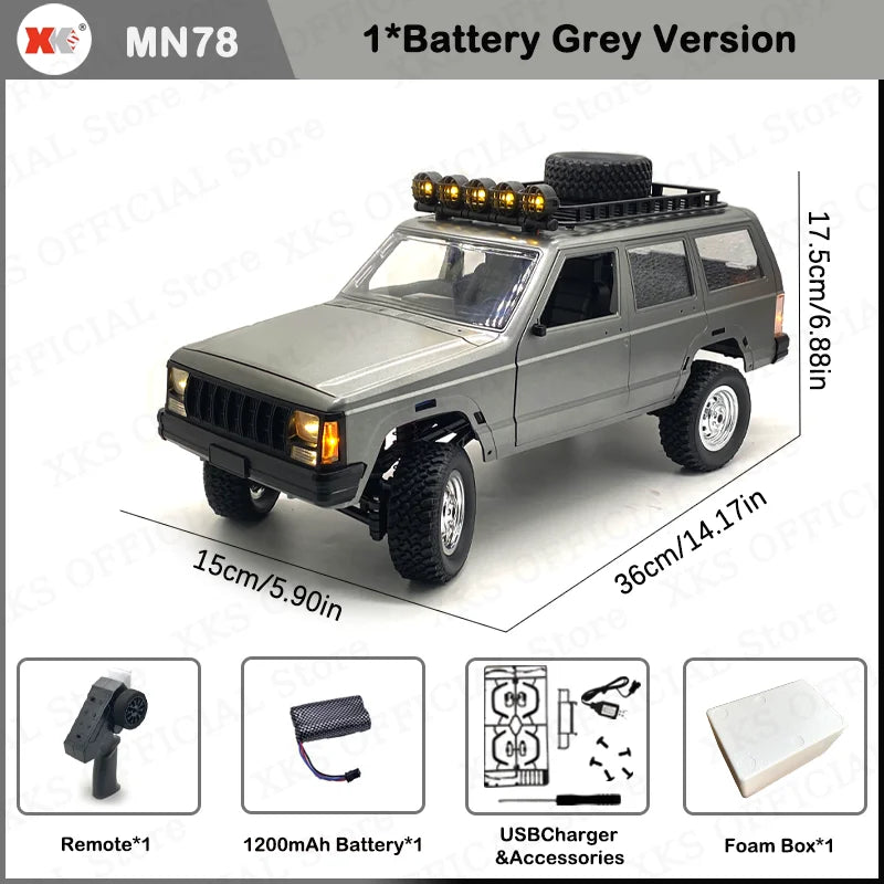 MN MN99S MN78 MN98 MN99 D90 1/12 RC coche 2,4G Control remoto 4X4 todoterreno luz LED 4WD escalada RC camión coche de juguete regalo para niño