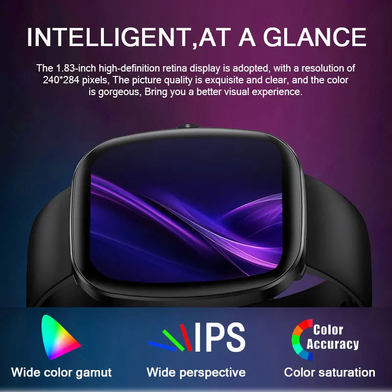Reloj inteligente LIGE con llamadas Bluetooth, monitor cardíaco y IP68