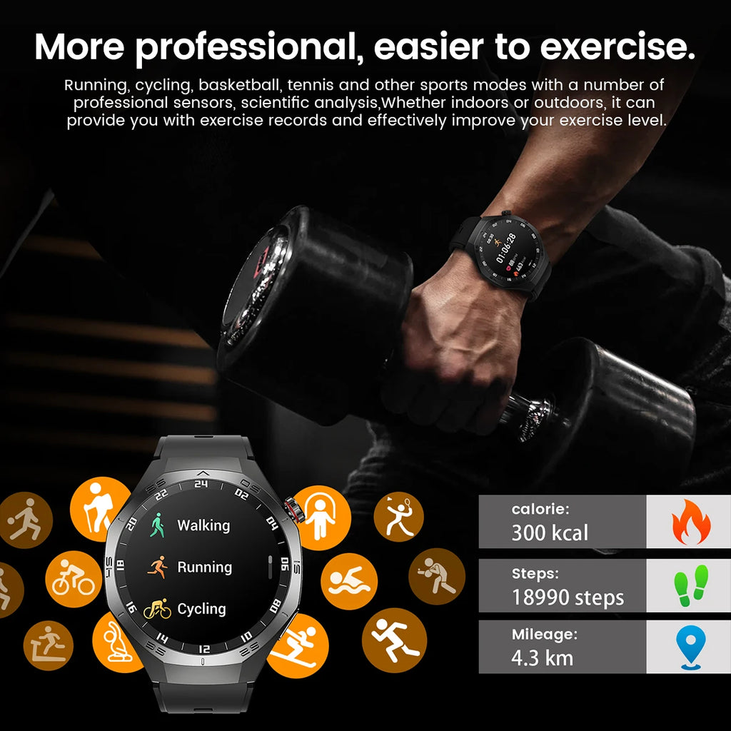 Reloj inteligente 5 Pro GPS NFC Smartwatch hombres 360*360 pantalla AMOLED Monitor de ritmo cardíaco Bluetooth llamada IP67 impermeable hombres Smartwatch