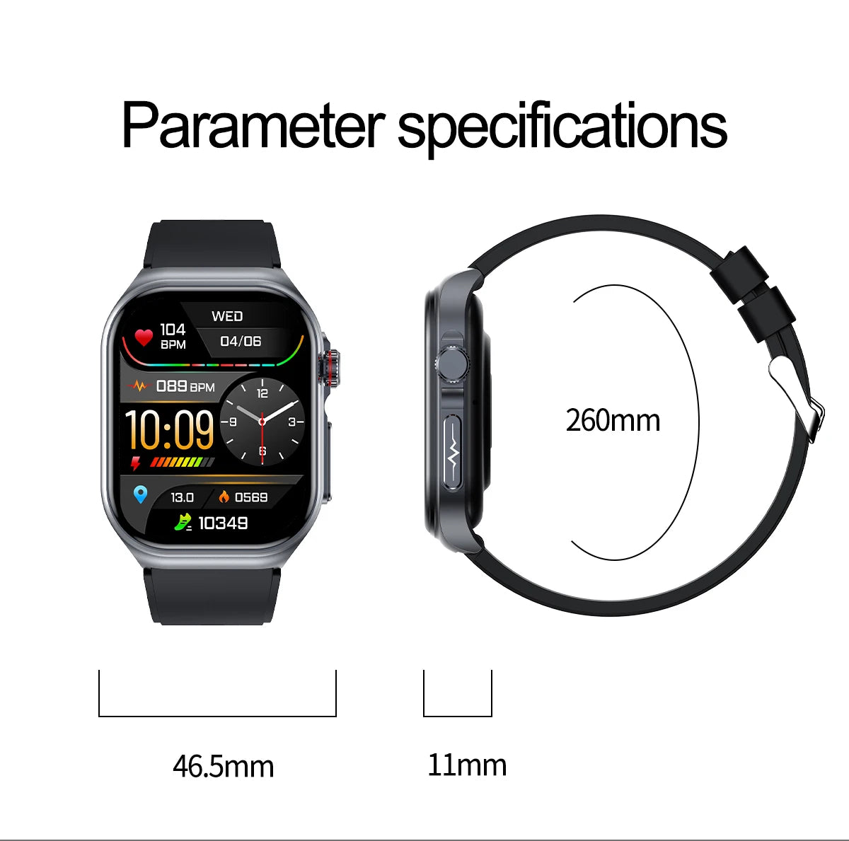 LIGE ET585 Reloj Inteligente AMOLED ECG