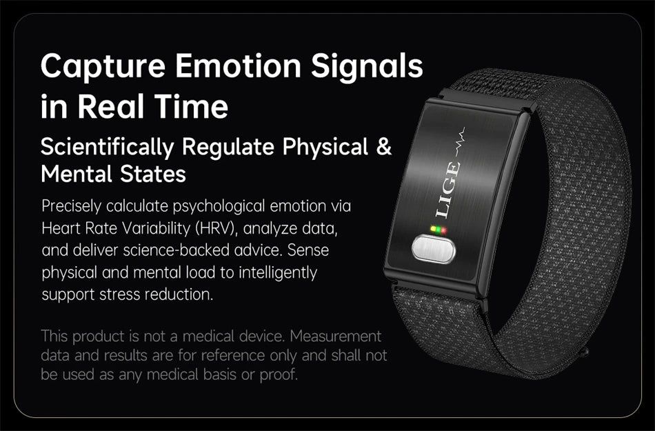 Reloj Inteligente LIGE Sin Pantalla con ECG y HRV