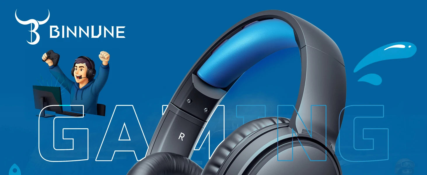BINNUNE BW02 Auriculares Gaming Bluetooth 5.2