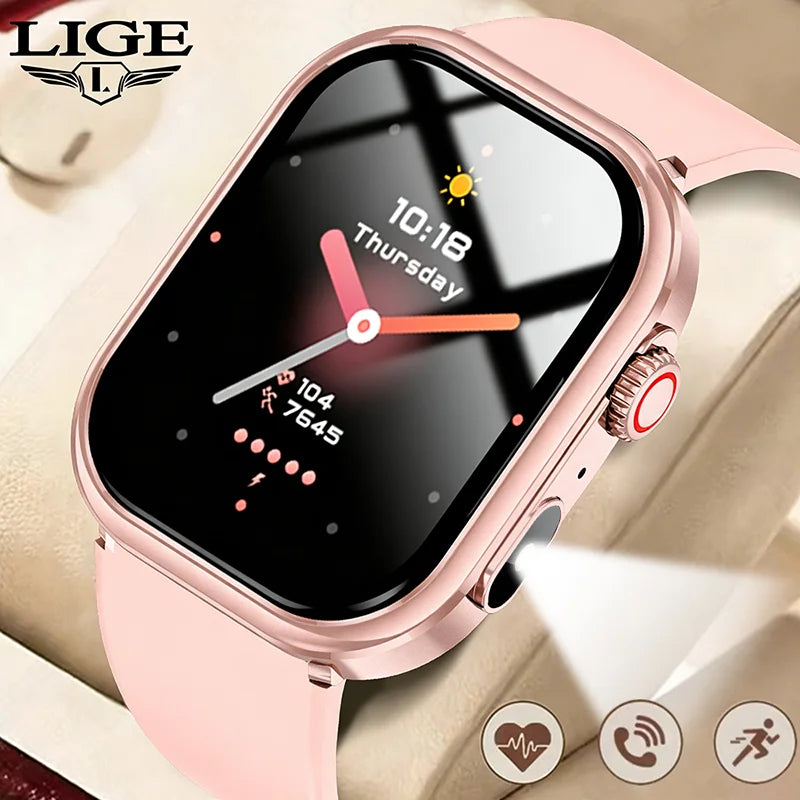 Smartwatch LIGE para mujer y hombre, pantalla 2,01", IP68, llamadas Bluetooth