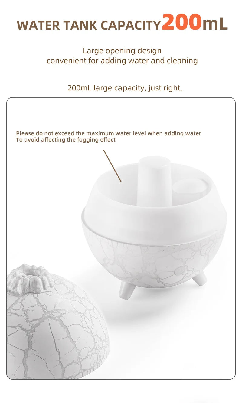 Nueva lámpara de ambiente colorida Planet, humidificador USB, tanque de agua de 200ML, puede agregar aceite esencial, Mini difusor de Aroma para el hogar