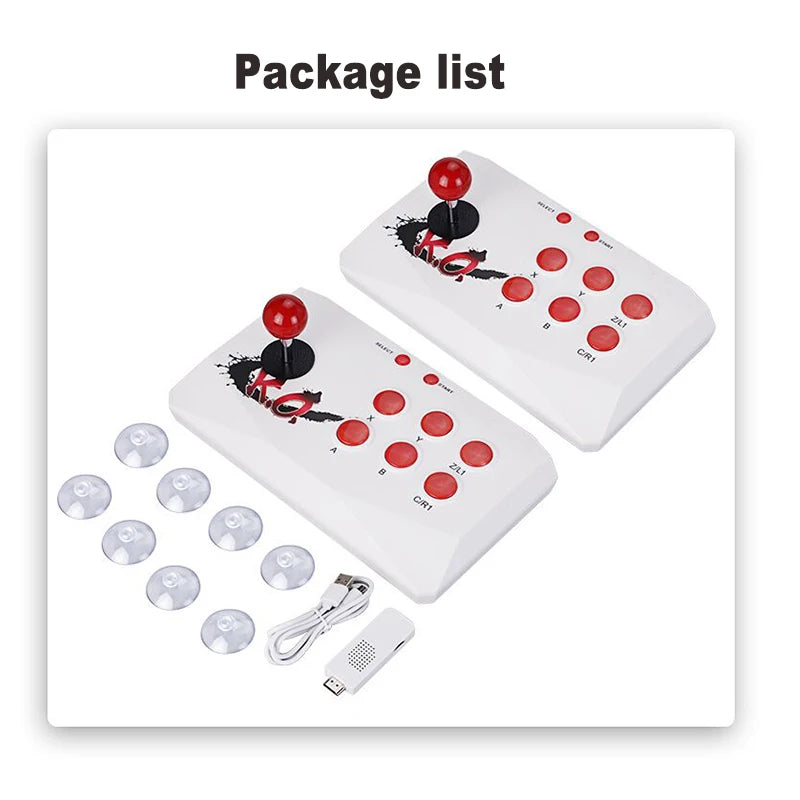 Consola Arcade M8 Game Stick 4K con Doble Joystick, 41000 Juegos Retro, Emulador MAME PS1 9, WiFi Integrado, Compatible con TF