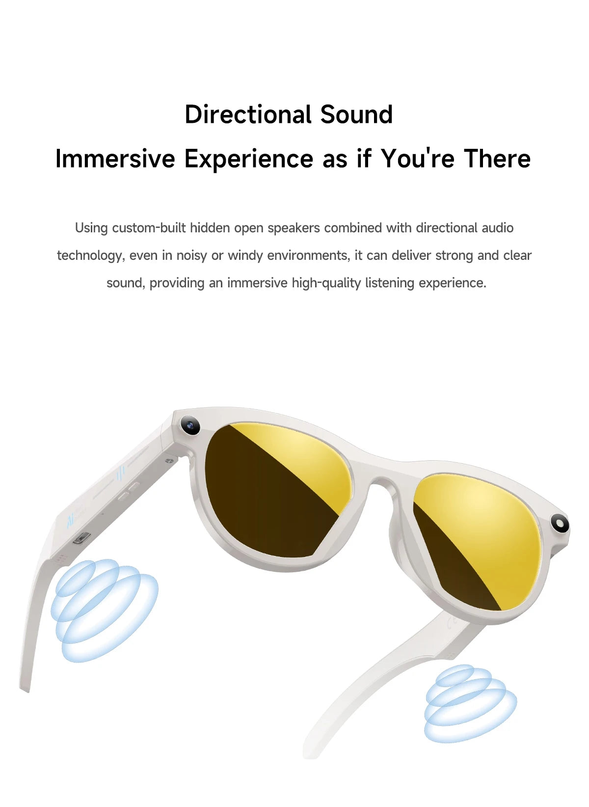 Gafas Inteligentes 4K con Cámara IA y Traducción