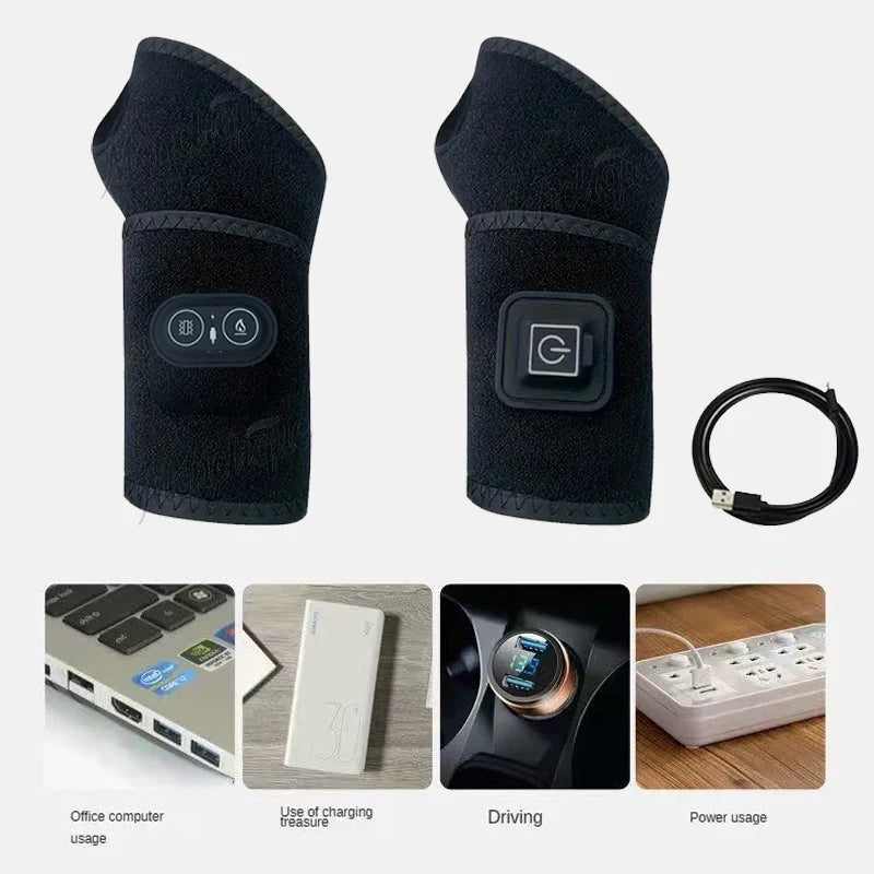 Masajeador de Muñeca Eléctrico con Calefacción - Protector 3 Niveles