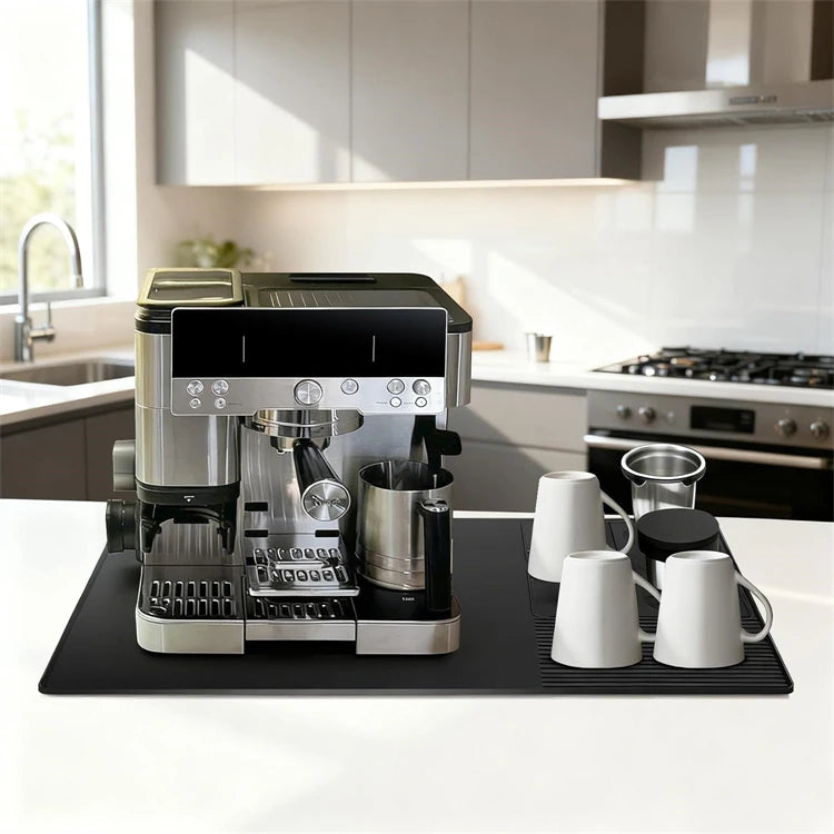 LMETJMA-alfombrilla de silicona para café con alfombrilla desmontable, antideslizante, resistente al calor, para máquina de café expreso Ninja Luxe