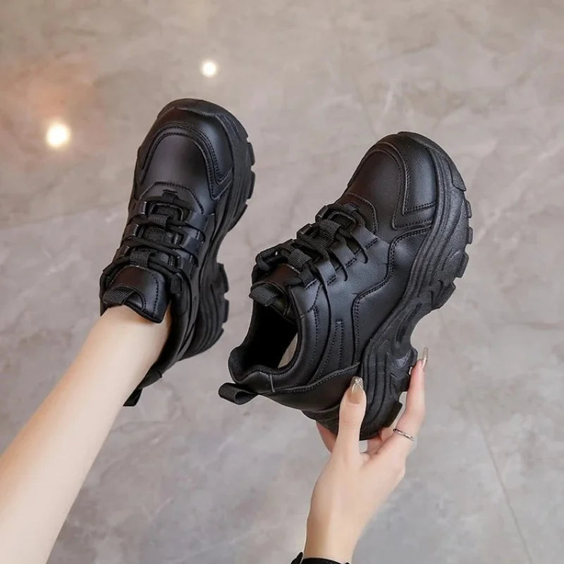 Zapatillas Deportivas para Mujer, Ligeras, Antideslizantes, con Plataforma Alta, Estilo Chunky, Zapatos con Alzas para Uso Diario y Fitness