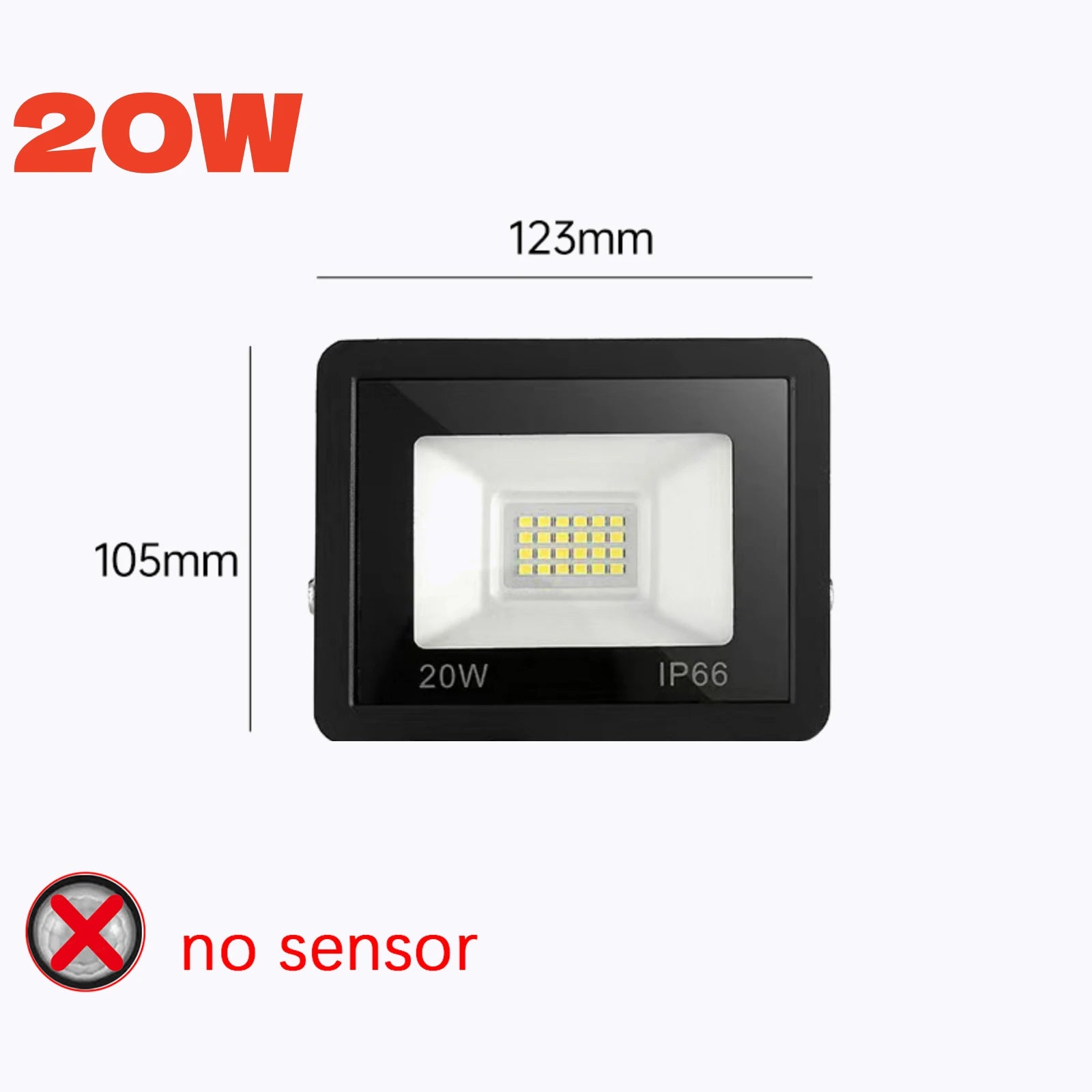 Reflector LED con Sensor de Movimiento IP66 para Exteriores 10W-50W