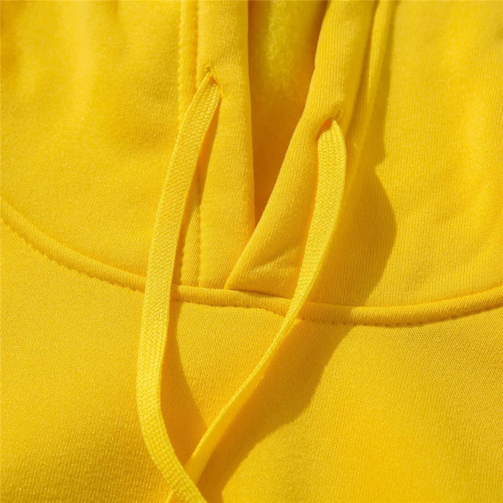 Sudadera con Capucha Casual para Hombre y Mujer, Color Sólido