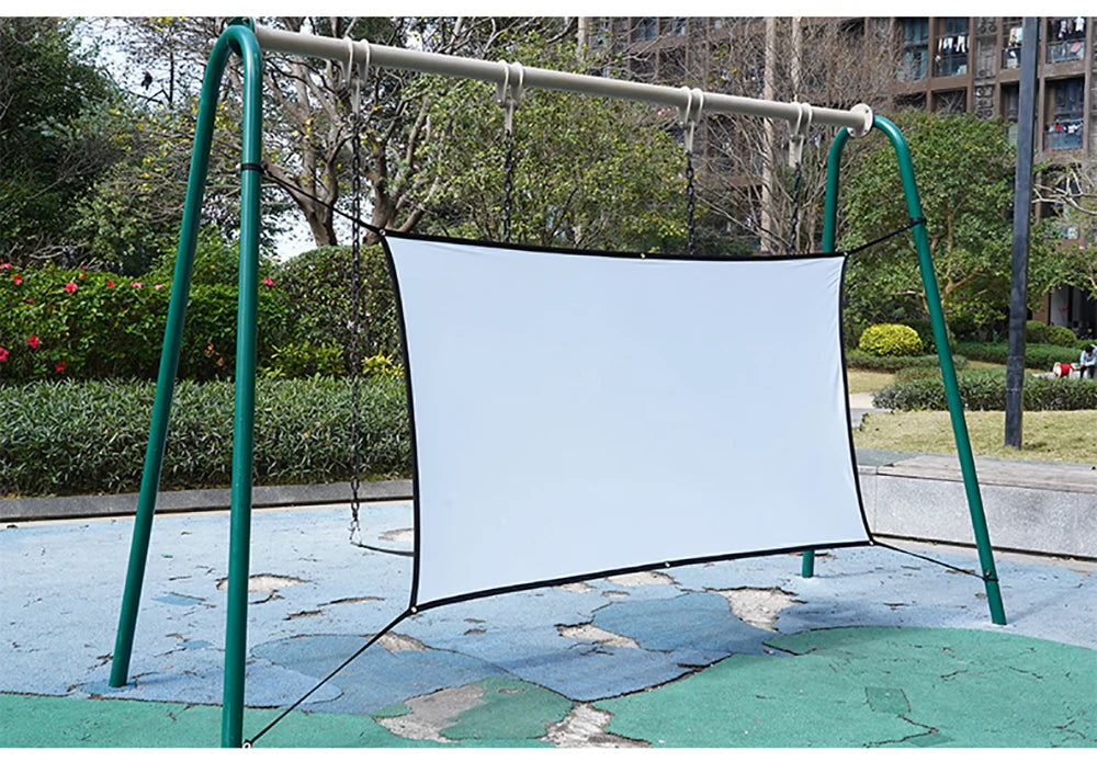 Thinyo Bandas laterales extendidas portátiles plegables para uso interior y exterior Pantalla de proyección suave de poliéster 60 72 84 100 120 150 pulgadas