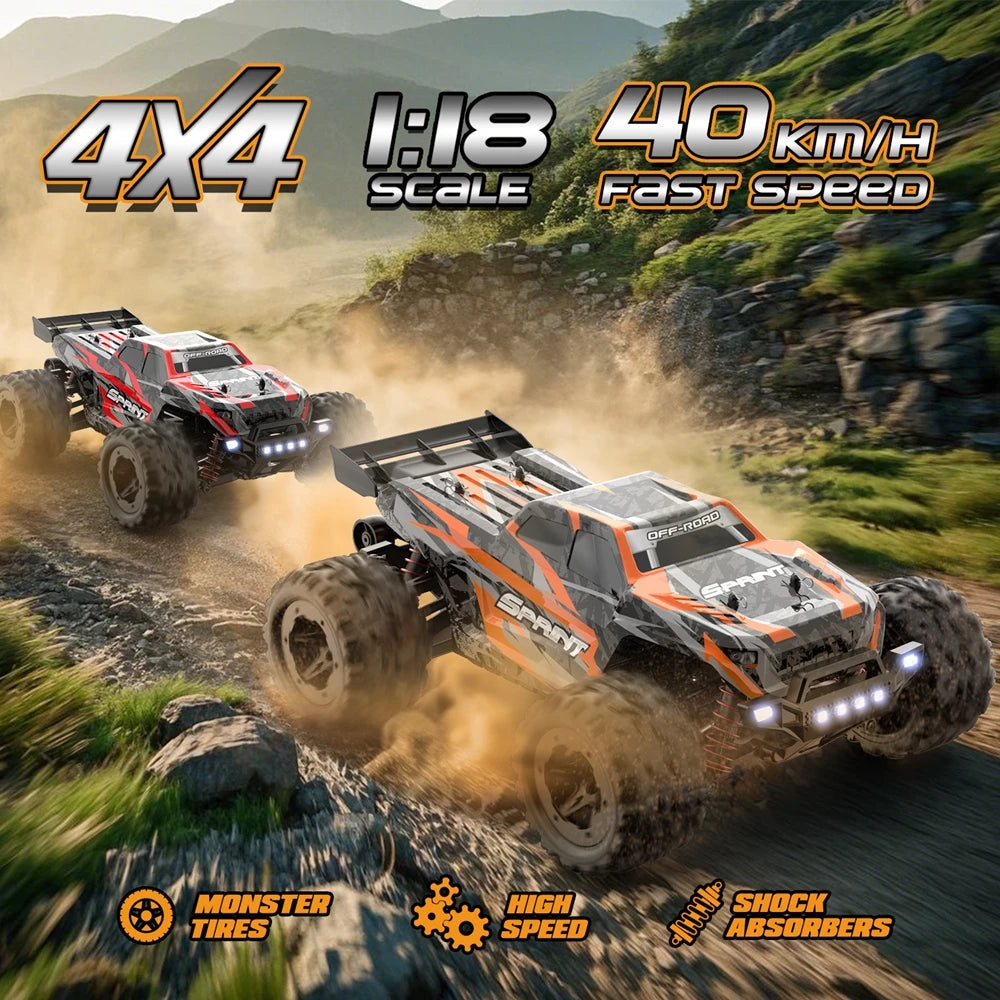 Auto RC 4WD 1:18 Todoterreno Oike 40KM/H Impermeable para Niños