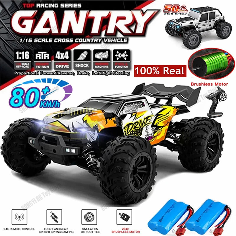 Auto RC 4x4 Todoterreno Alta Velocidad 50-80 km/h Escala 1:16