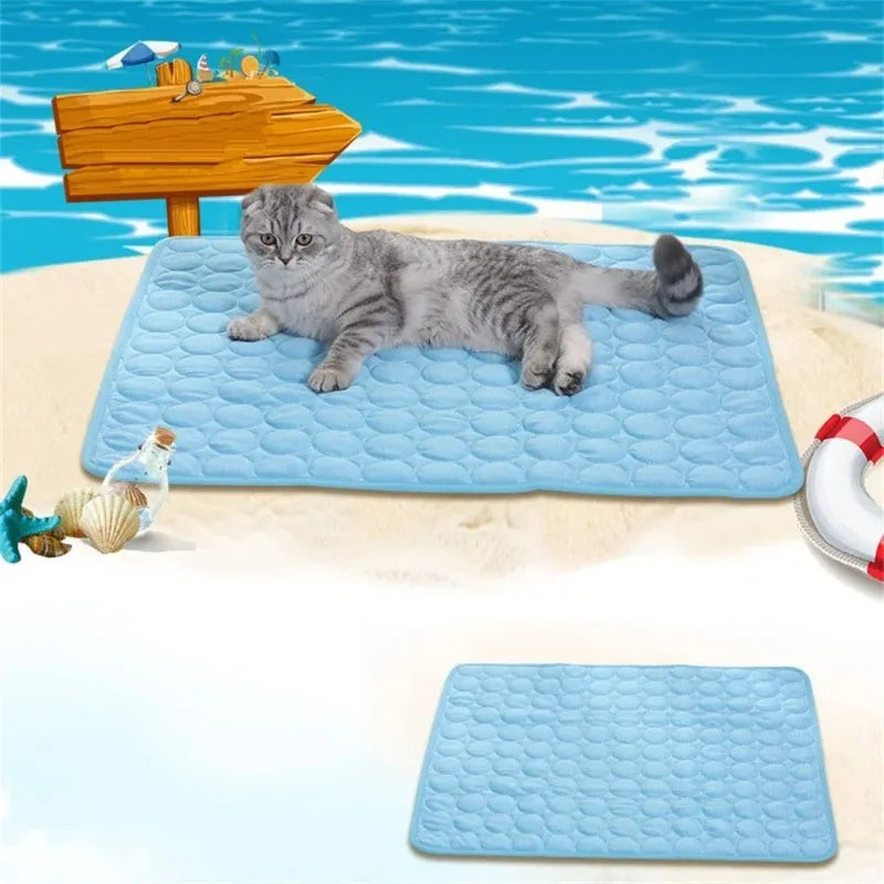 Alfombra Refrescante para Mascotas, Autoenfriante, Impermeable, para Perros y Gatos, Cama, Almohada, Cojín para Uso en Interiores y Exteriores