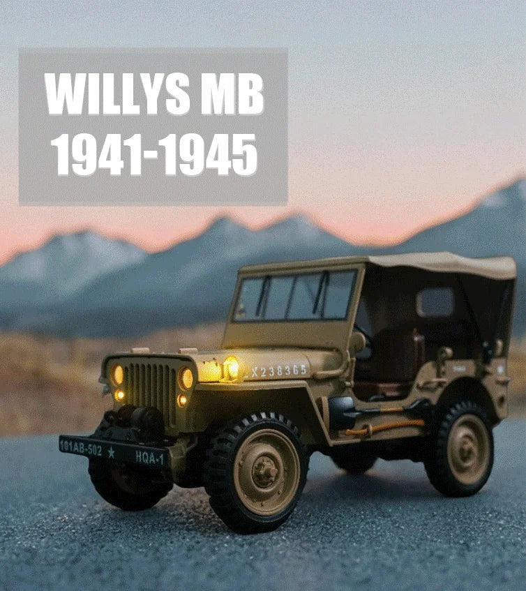 Jeep Willys RC 1/14 Militar con Cabrestante 4WD