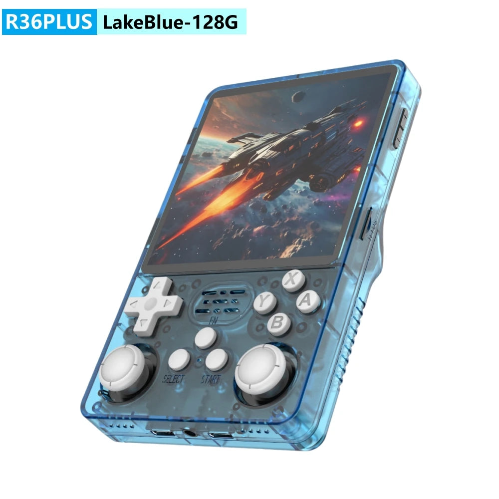 Consola de Juegos Retro R36S Plus, Pantalla IPS 4.0 Pulgadas, 64G o 128G