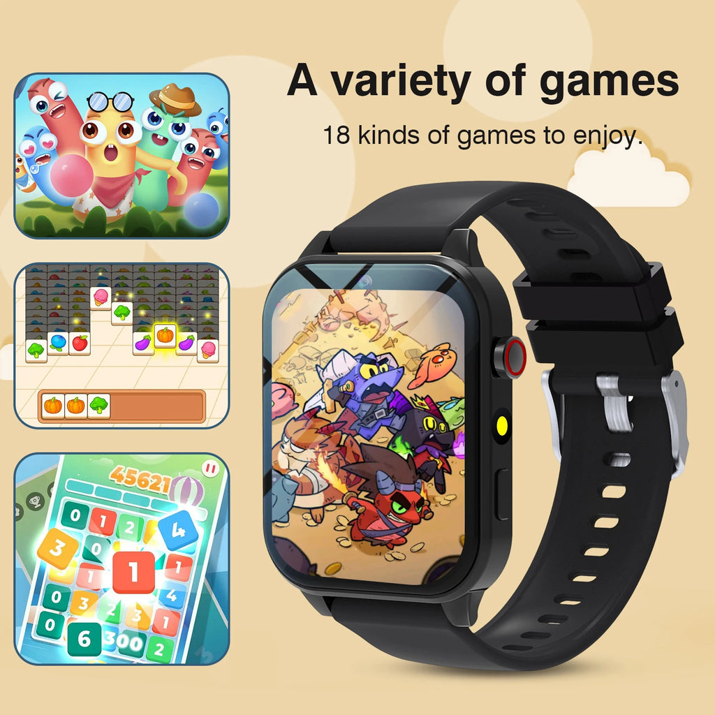 Reloj Inteligente Niños Cámara Juegos Linterna