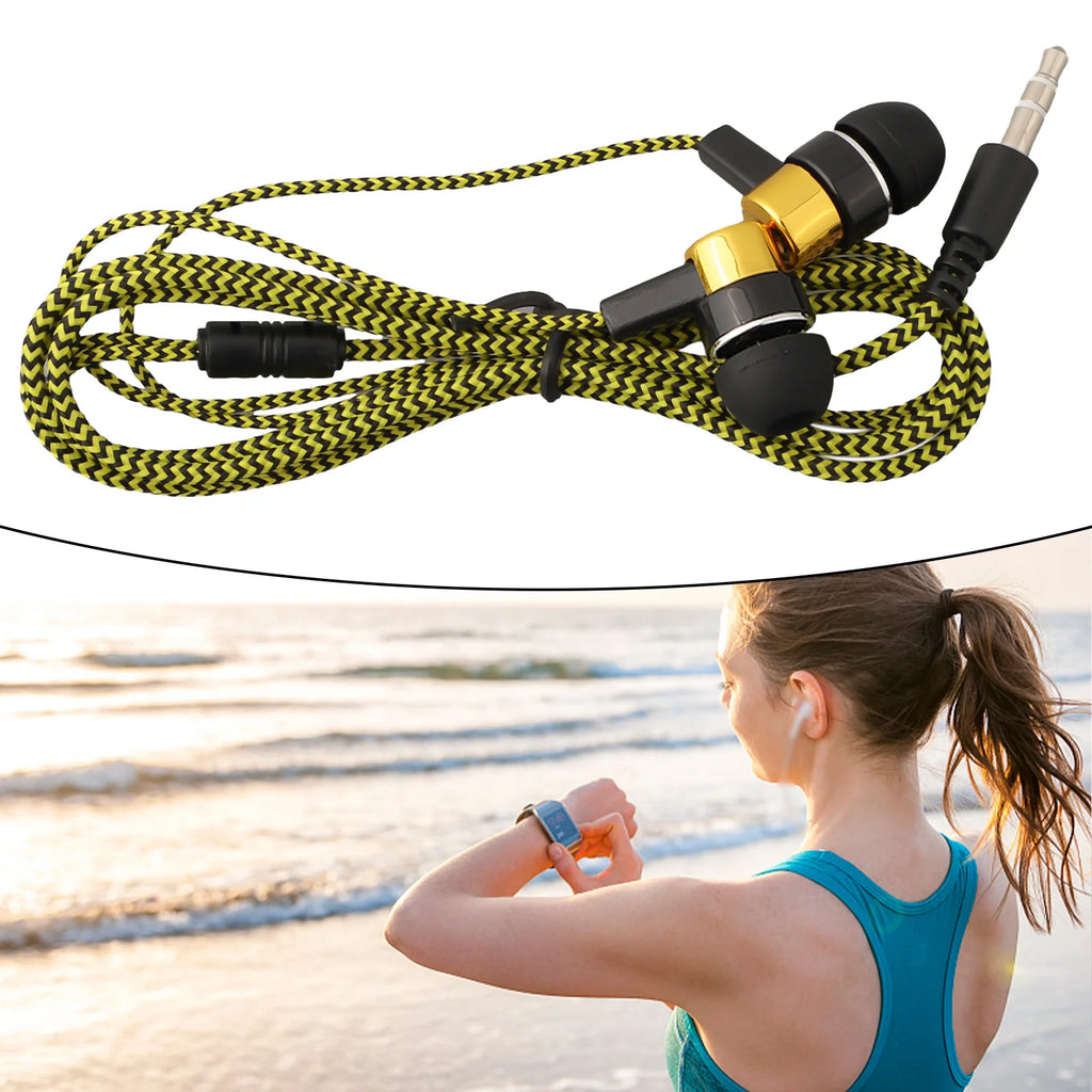 Experimente graves potentes con auriculares internos con cable, auriculares estéreo de 3,5 mm para dispositivos móviles, diseño con aislamiento de ruido