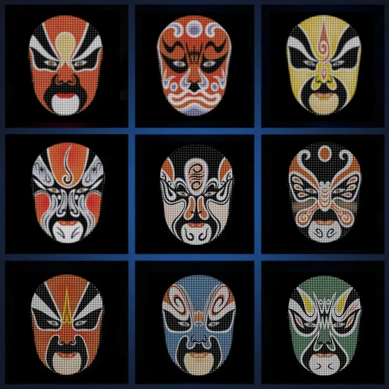 Mascarillas faciales LED con Bluetooth inteligente, Control programable por aplicación, cambio de cara, fotos DIY para exhibición de fiesta, máscara de luz LED para Halloween
