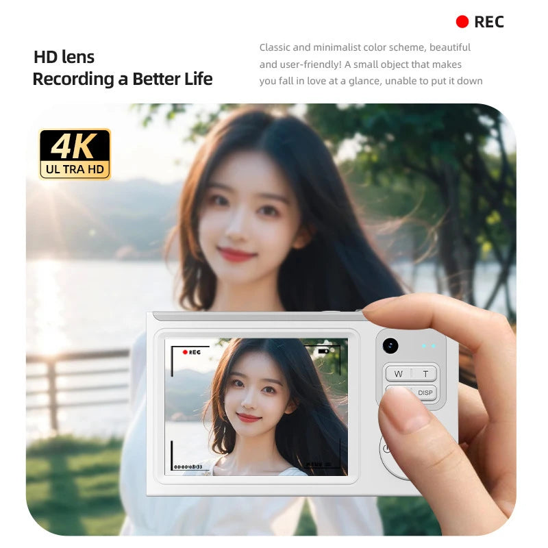 Cámara Digital Lenovo 68MP 4K WiFi Doble Lente para Selfies