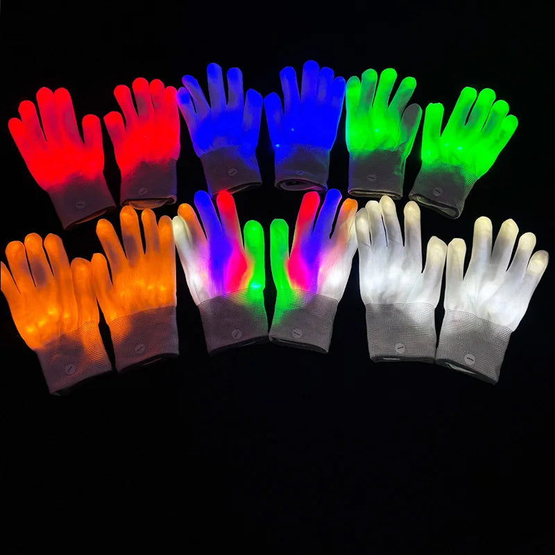 Máscara LED inalámbrica de neón y guantes de fibra óptica, máscara brillante en la oscuridad para Halloween, carnaval, cosplay, bar, fiesta de cumpleaños