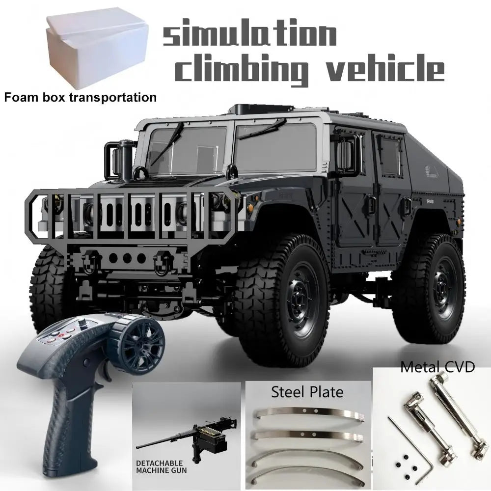 Coche RC Militar C8835, 2.4G 4WD 1:14, Vehículo de Escalada Todoterreno