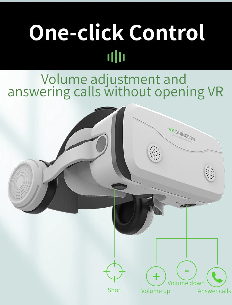 Gafas de realidad Virtual VR, dispositivos de auriculares 3D, lentes para casco Viar, inteligentes para teléfonos inteligentes, auriculares para teléfono móvil Realidade
