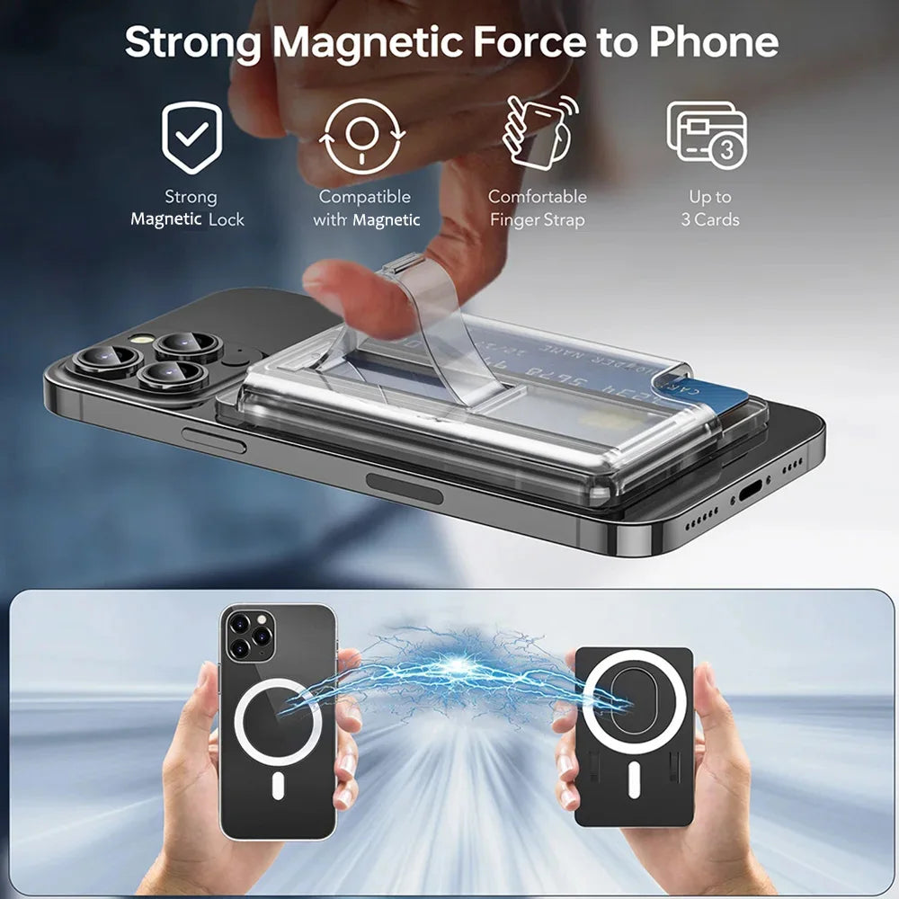 Funda Magnética 2 en 1 con Tarjetero para iPhone 16 15 14 Pro Max 13