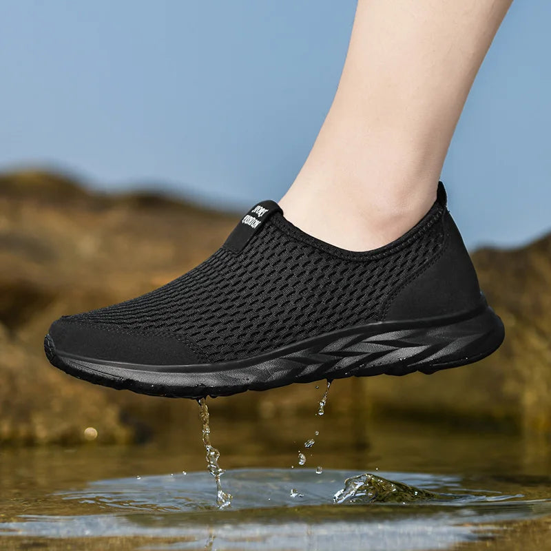 Zapatillas de deporte para hombre, zapatos informales transpirables para hombre, mocasines antideslizantes para exteriores para caminar, tenis ligeros a la moda para hombre, envío gratis
