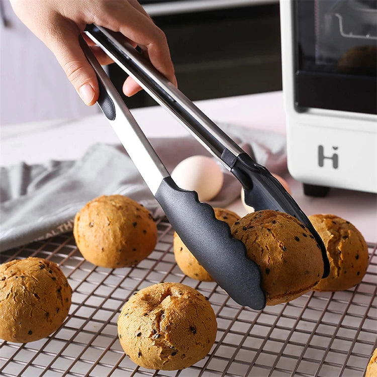 Pinzas de Silicona Antiadherentes para Cocina