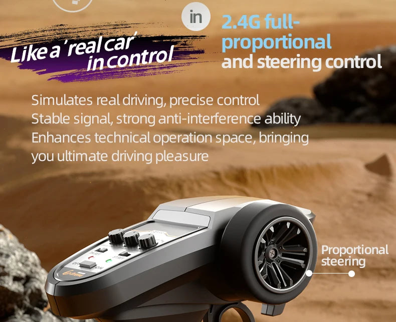 Coche RC Desierto Q130 1/14 4WD Alta Velocidad