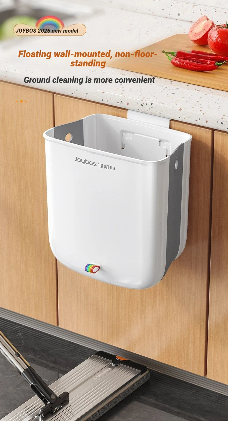 Cubo de basura colgante Joybos plegable con tapa para cocina y baño