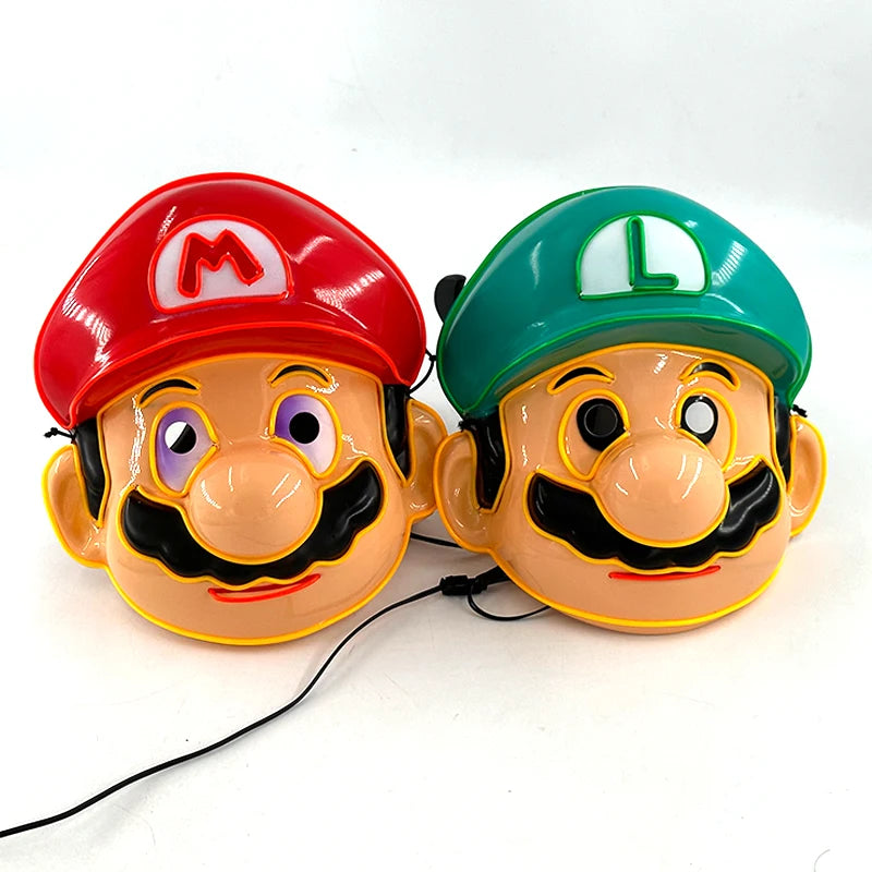 Máscara de mascarada intermitente bonita y divertida, máscara decorativa para niños y adultos, máscara facial completa luminosa, máscara de purga clásica para la noche