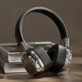 Auriculares Retro de Cuero Bluetooth 5.3 Plegables