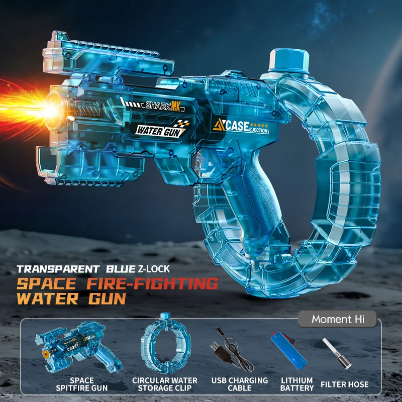 Pistolas de agua eléctricas para adultos, potentes, con succión automática de agua, juguete de verano para exteriores y playa, regalo para niños.