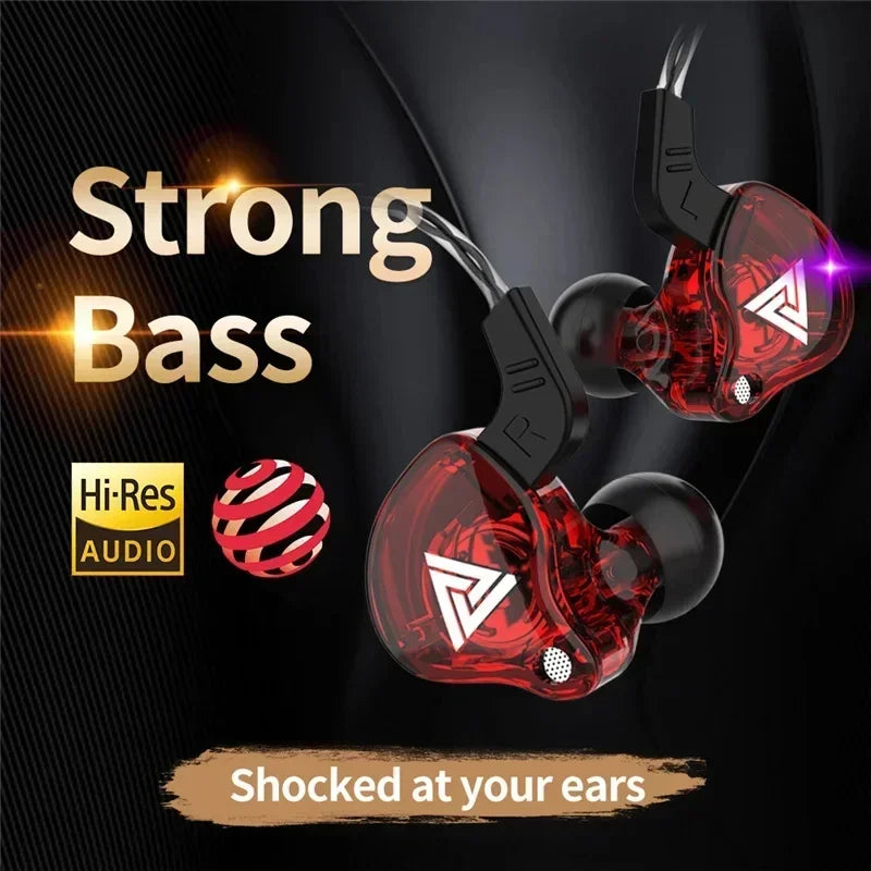 Auriculares intrauditivos originales QKZ AK6, auriculares con 6 unidades de controlador dinámico y micrófono, auriculares estéreo deportivos HIFI con subwoofer, auriculares de monitorización