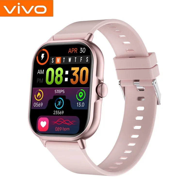VIVO reloj inteligente Android IOS regalo Bluetooth llamada Smartwatch 2025 pantalla táctil música Fitness Tracker relojes deportivos + auricular nuevo