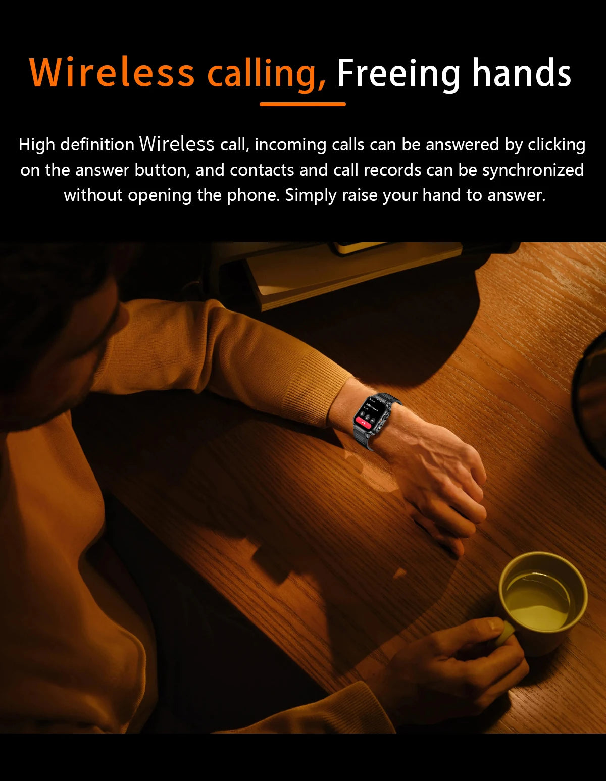 LIGE Reloj Inteligente Linterna LED Militar
