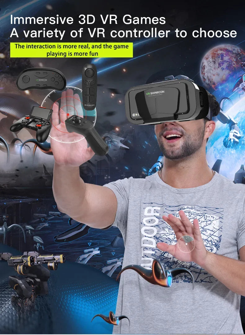 Gafas VR 3D de realidad Virtual, teléfonos inteligentes, teléfonos inteligentes móviles, auriculares de 7 pulgadas, casco, juego Wirth Real Viar, dispositivos de lentes